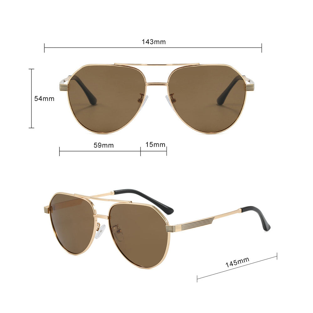 Unisex Techsuit 8622 Sonnenbrille, polarisiert, UV-Schutz, goldfarben