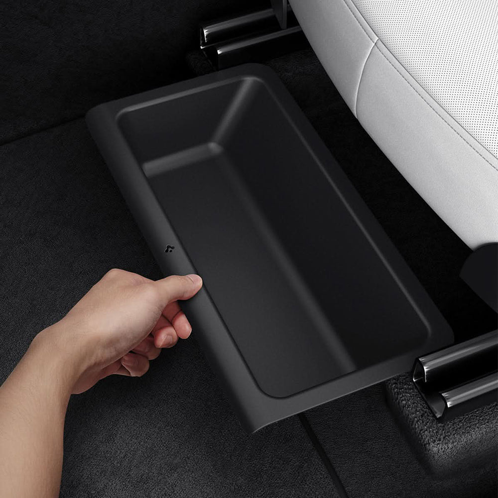 Organizer Auto Spigen TO222J con montaggio sotto il sedile per Tesla Y Juniper, Set da 2 pezzi