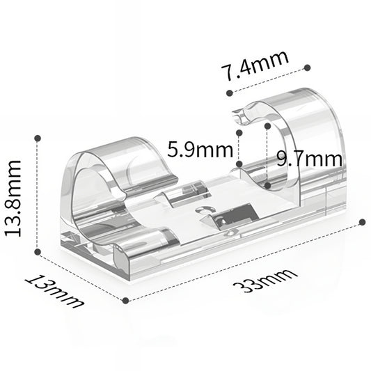 Organizzatore Cavi CableCreation CT1001, Set 50 pezzi, Trasparente