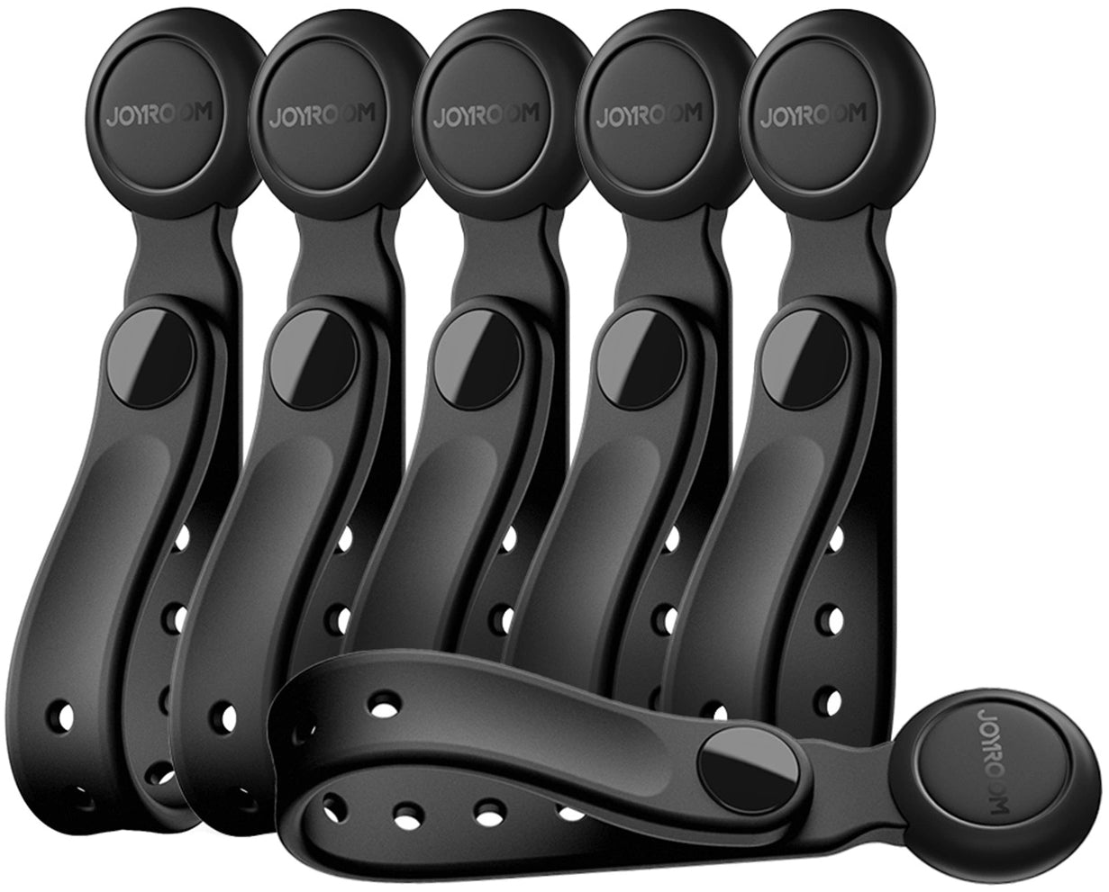 Organisateur de câbles Joyroom JR-ZS422, Magnétique, Set de 6 Pièces, Noir