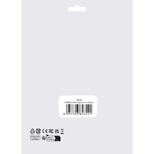 Organizzatore di cavi UGREEN LP124, velcro, 2 m, nero