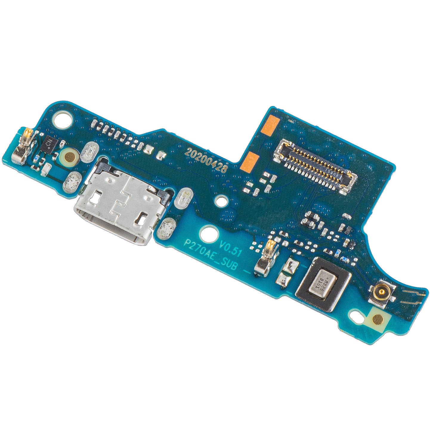 Scheda con Connettore di Ricarica - Microfono Motorola Moto E7 Plus, Service Pack 5P68C17424