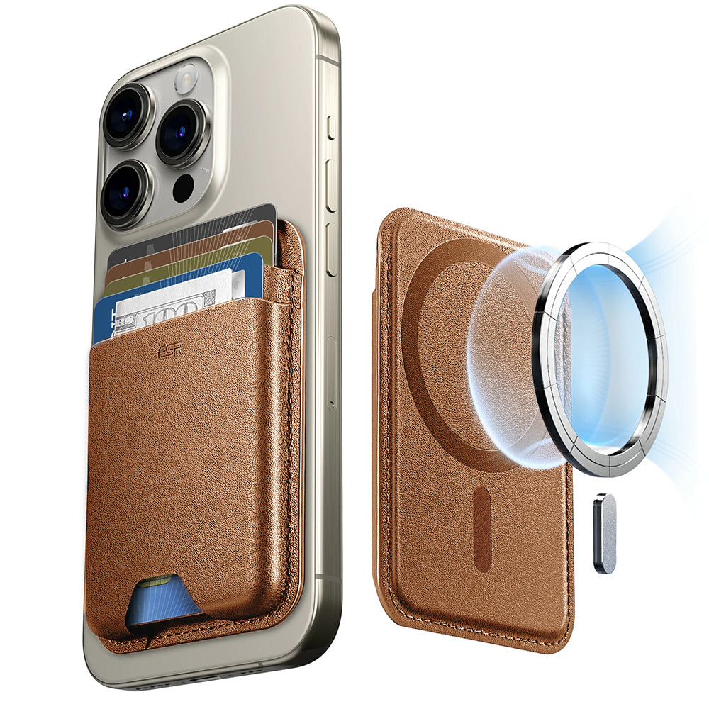Portefeuille MagSafe, ESR, Boost, Marron