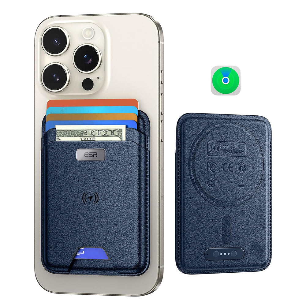 Portefeuille Magsafe, ESR, Classic Geo, Bleu Marine