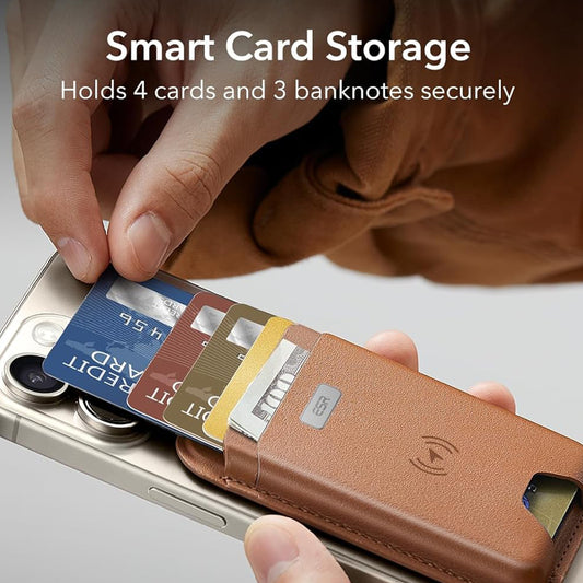 Magsafe Geldbörse, ESR, Classic Geo, Braun