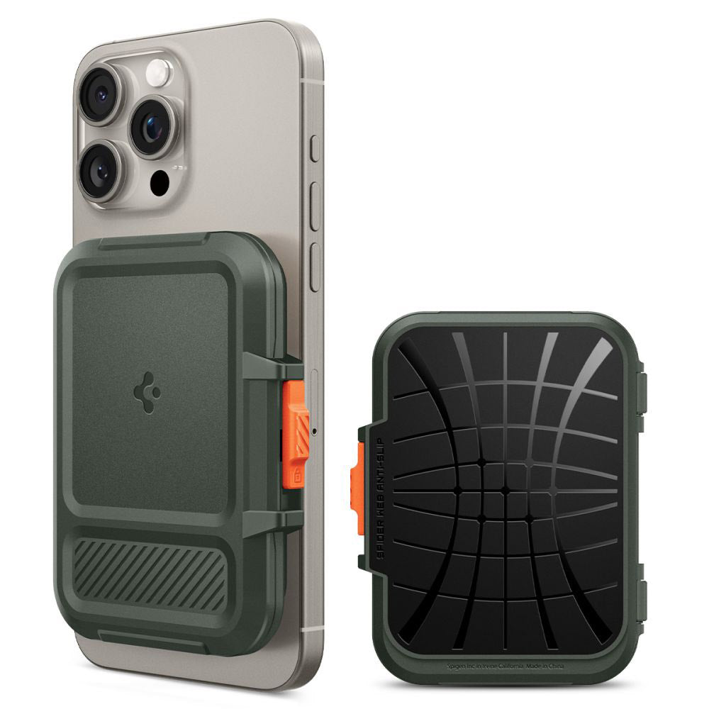 Portafoglio Magsafe, Spigen, Lock Fit, Verde
