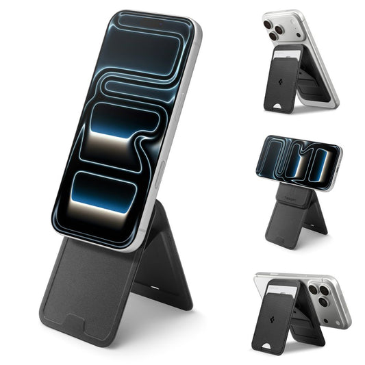 Portafoglio MagSafe, Spigen, Slim Fold Tripod S314-3, Nero