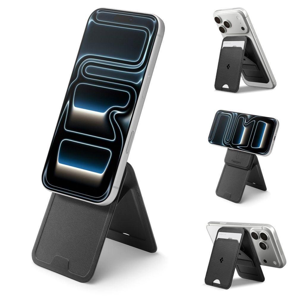 Portafoglio MagSafe, Spigen, Slim Fold Tripod S314-3, Nero AFA10751