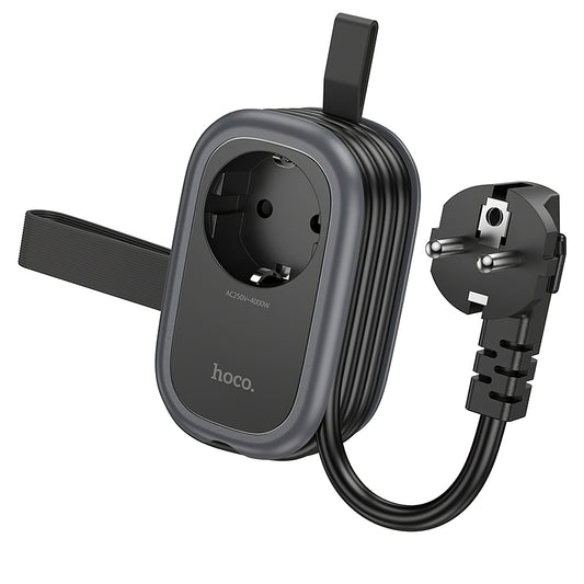 Netzwerk-Ladegerät HOCO NS6, 2 x USB-A - 1 x USB-C - 1 x Schuko, Schwarz
