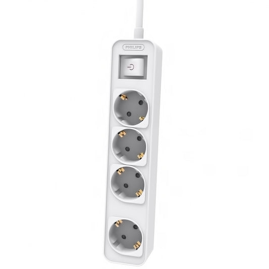 Verlängerungskabel Philips, 4 x Schuko, 1,5 m, weiß CHP2144W/60