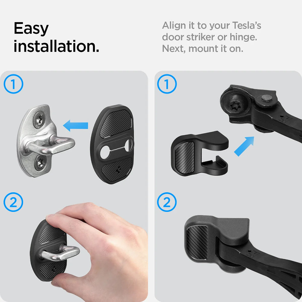 Scharnier- / Türschloss-Schutz Spigen für Tesla Y / 3, 4-teiliges Set ACP07123