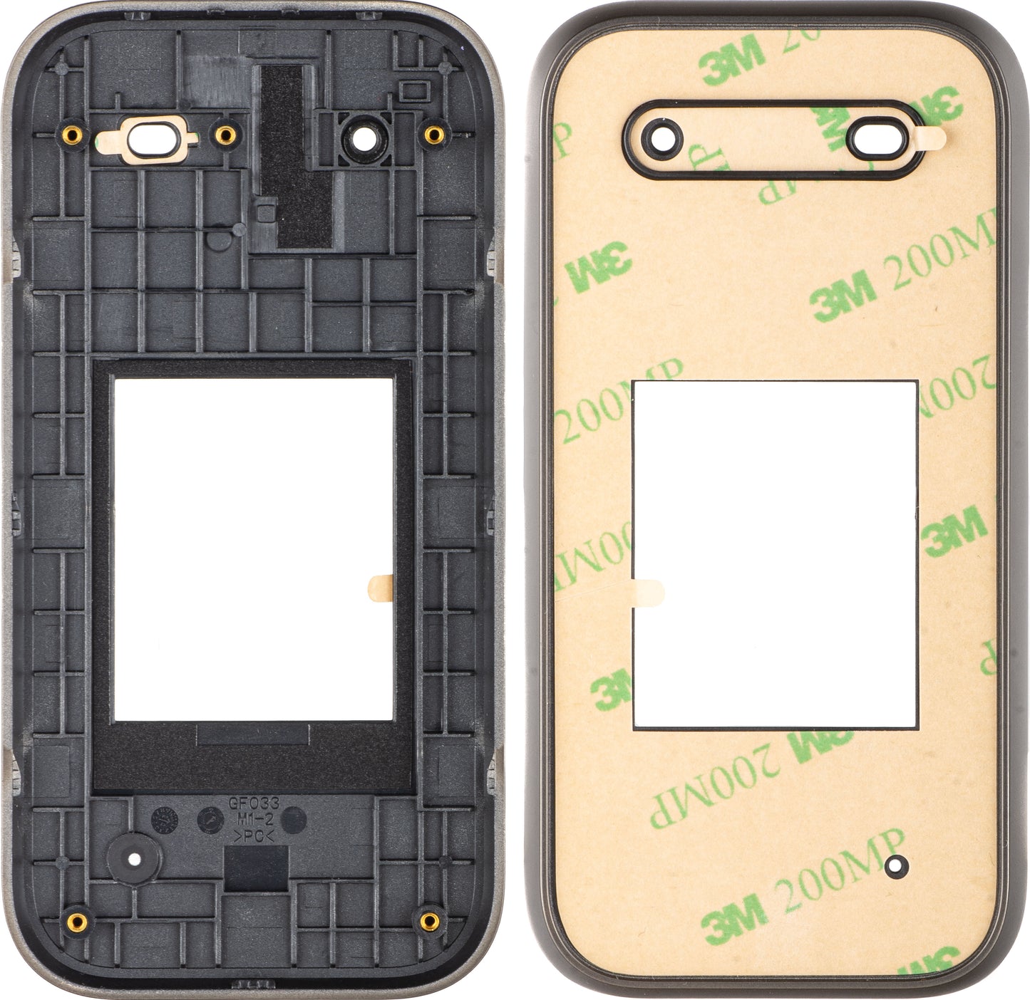 Una cover a conchiglia per HMD 2660 Flip, nera