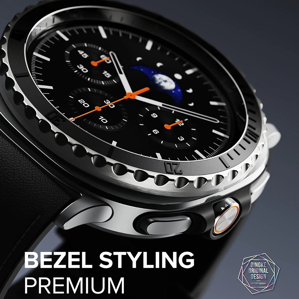 Ringke Premium Styling Schutzrahmen für Samsung Galaxy Watch8 Classic, Schwarz