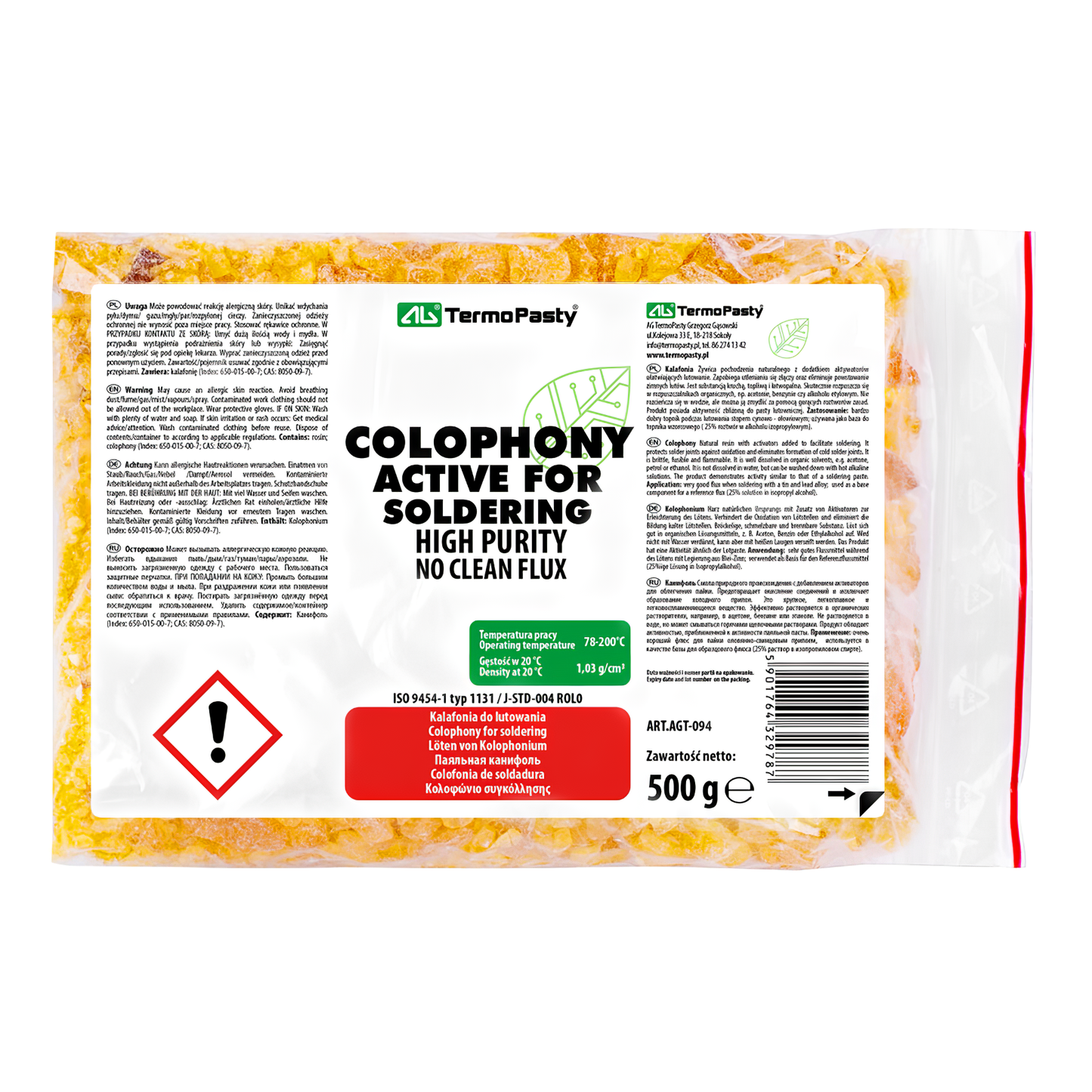 Résine Flux Colophane AG Termopasty, 500g ART.AGT-094