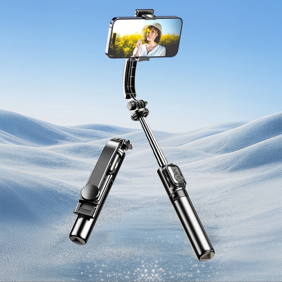 Selfie Stick Bluetooth Dudao F18S 4in1, Universal, Schwarz