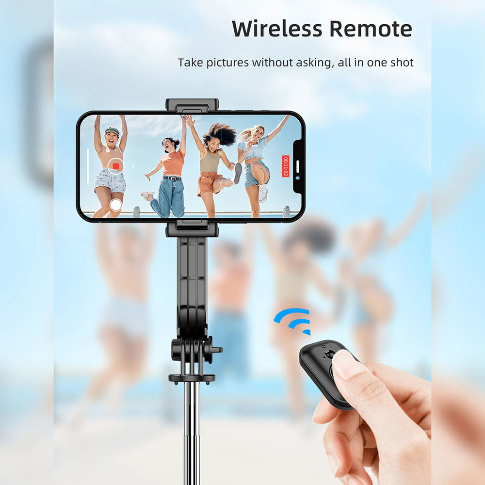 Selfie Stick Bluetooth Techsuit C01, Universal, Schwarz