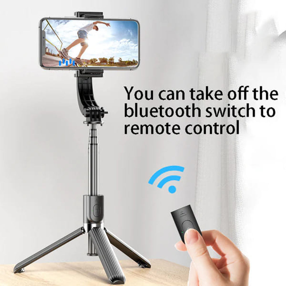 Selfie Stick Bluetooth Techsuit L08, Universale, Nero