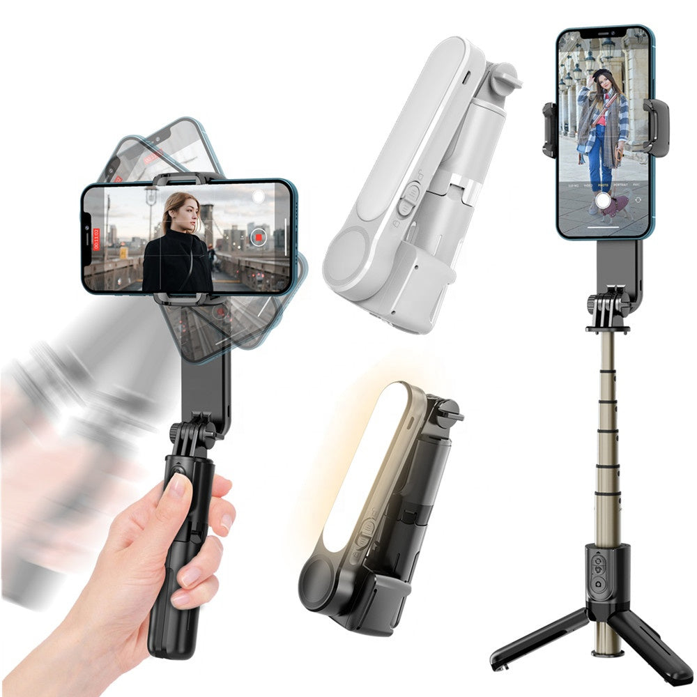 Gimbal Stabilizzatore Bluetooth Techsuit L09 Gimbal, Universale, Nero