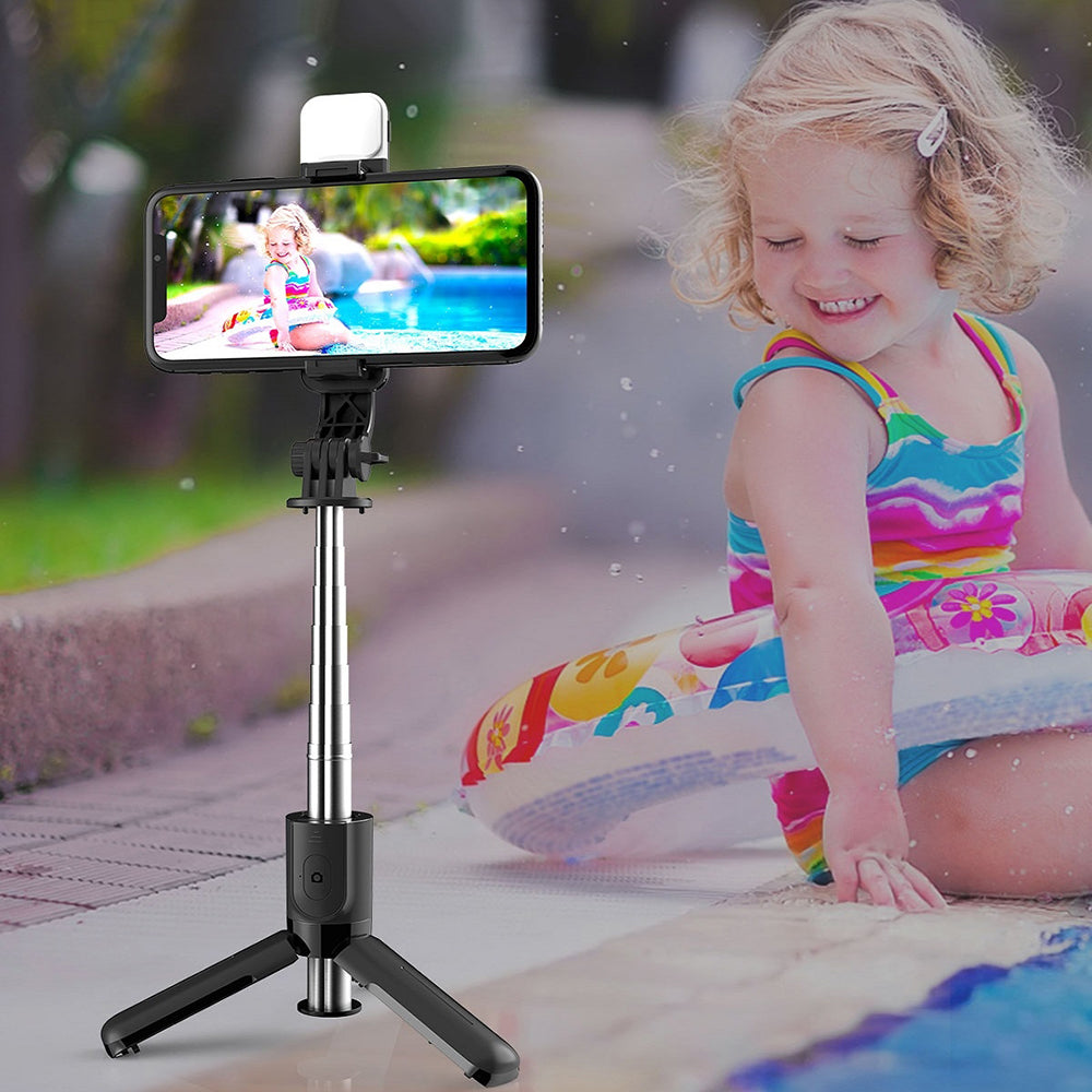 Selfie Stick Bluetooth Techsuit L11s, Universal, Schwarz