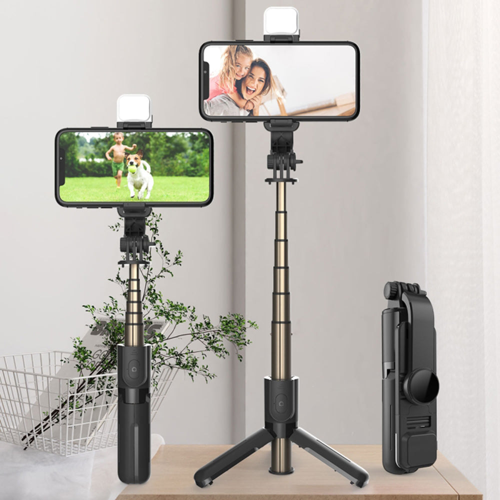 Selfie Stick Bluetooth Techsuit L11s, Universal, Schwarz