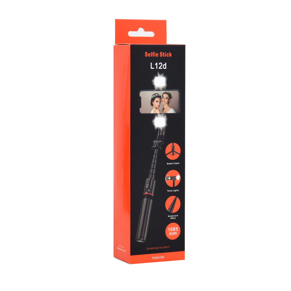 Selfie Stick Bluetooth Techsuit L12D, Universal, Black