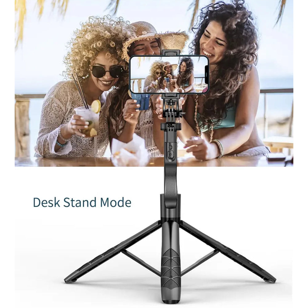 Selfie Stick Bluetooth Techsuit L16, Universal, Schwarz