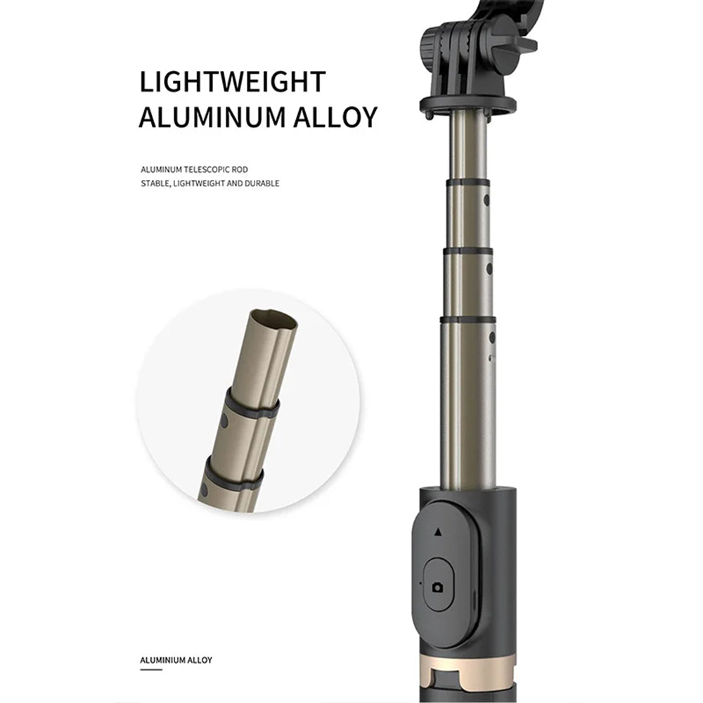 Selfie Stick Bluetooth Techsuit Q03, Universal, Schwarz