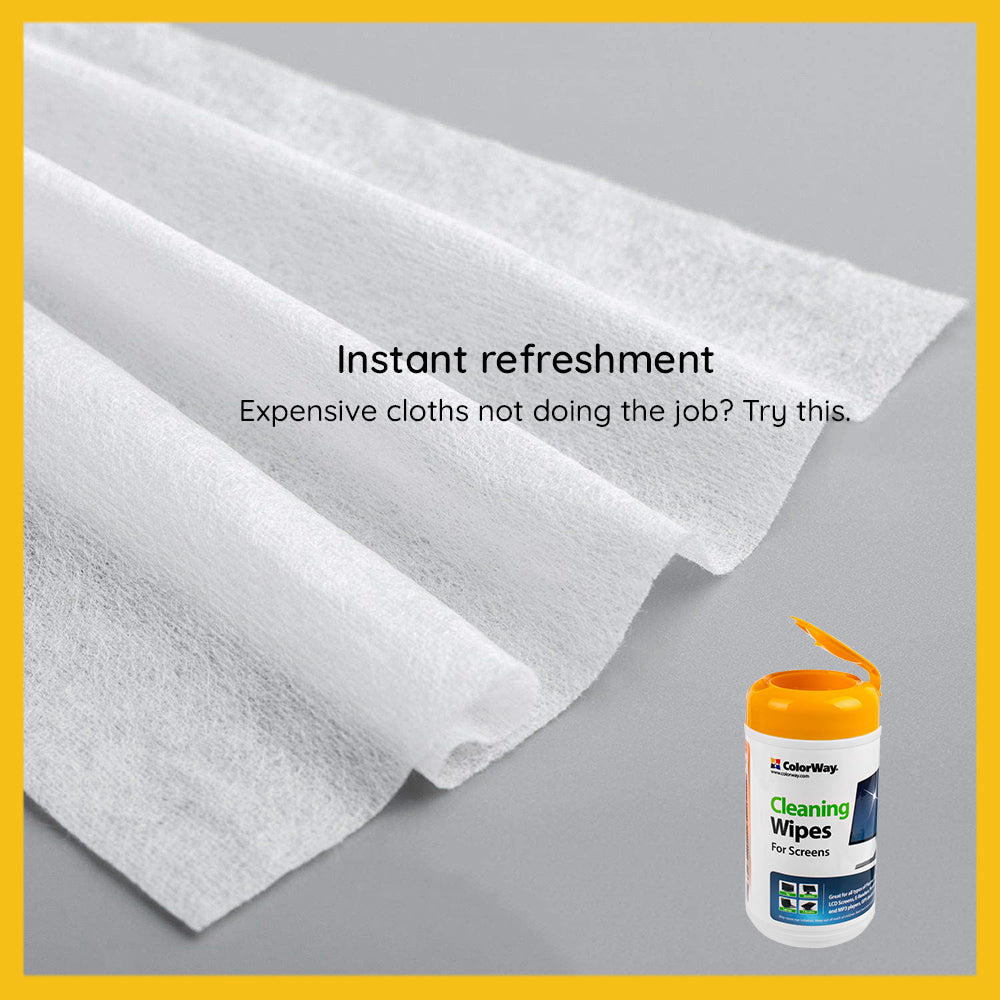 Lingettes Nettoyantes Humides ColorWay CW-1071, Lot de 100 pièces