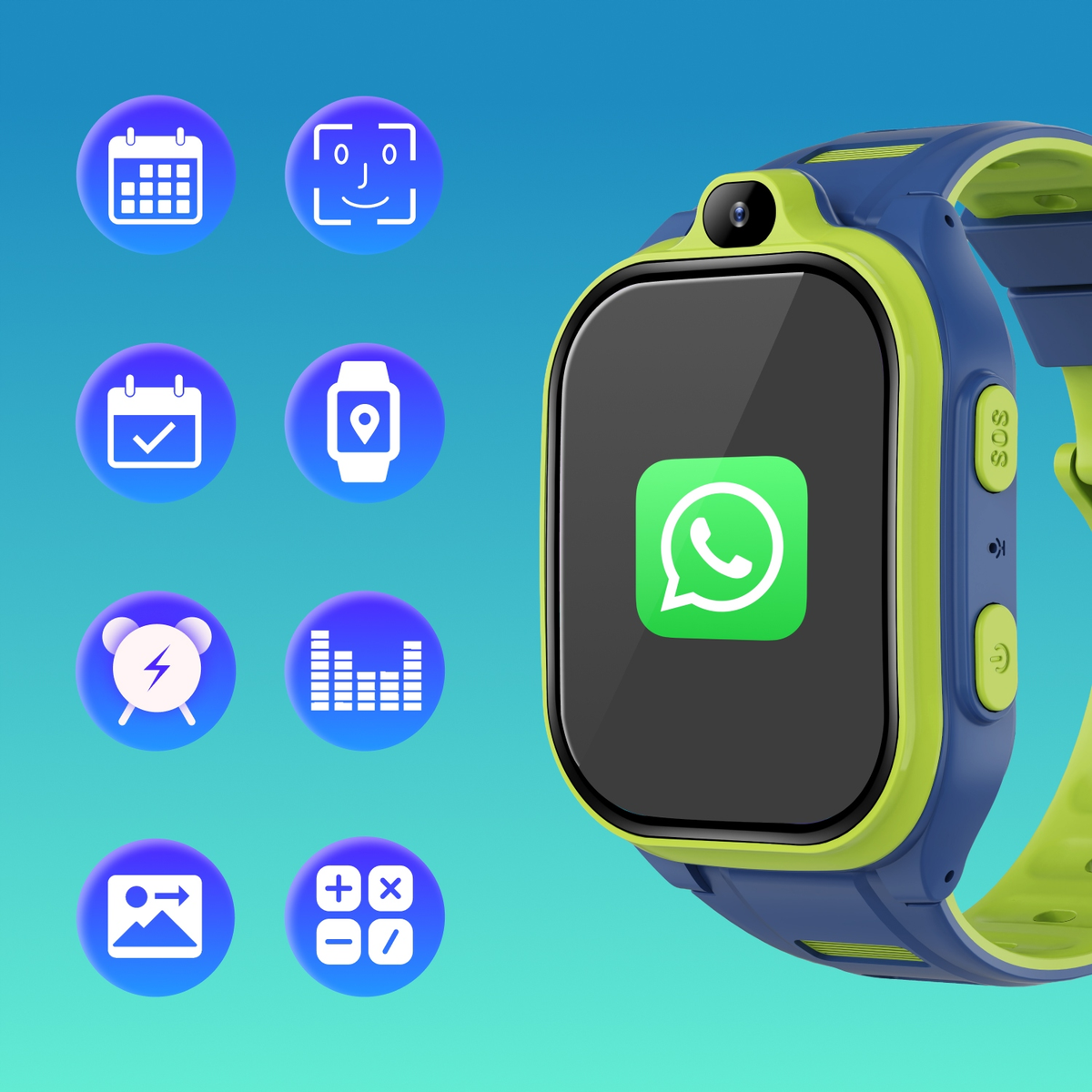 Smartwatch Forever Kids Boost KW-530 Call, Blu