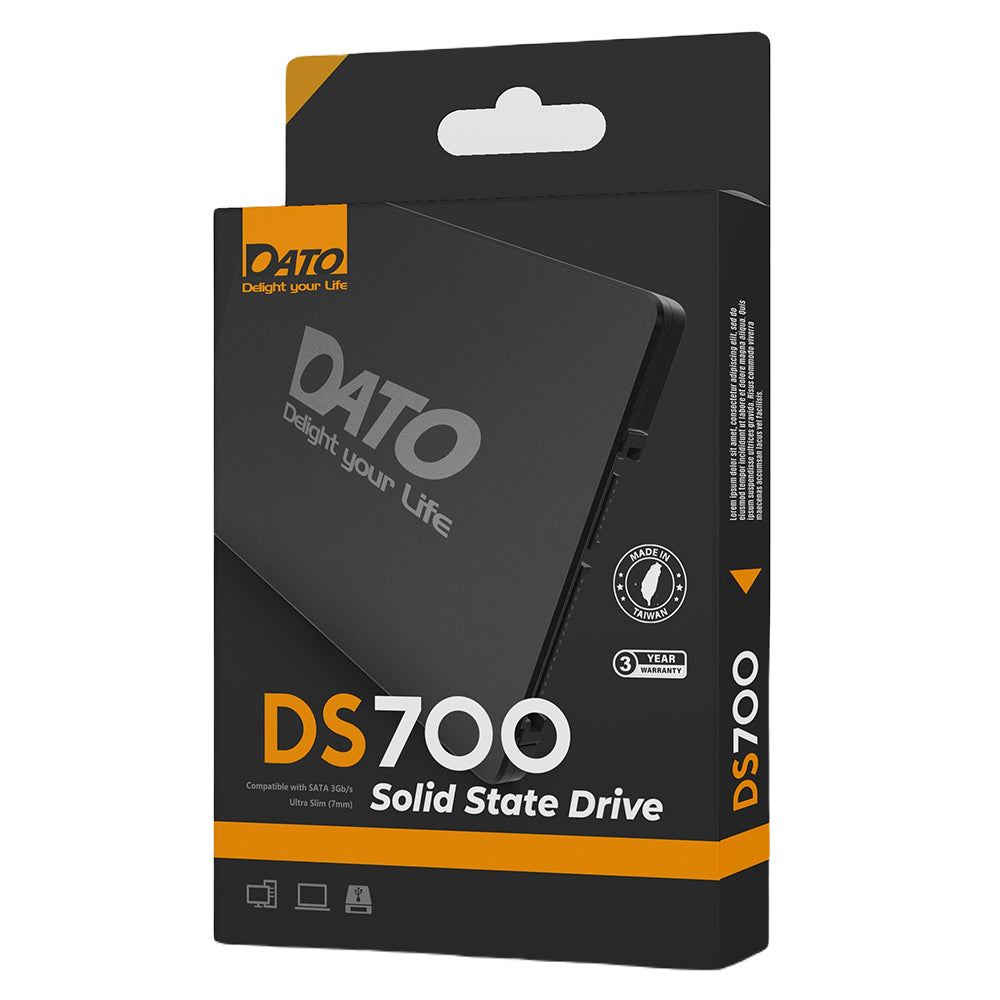 Solid State Drive (SSD) Dato DS700, 4TB, 2,5 pouces, SATA III, Noir DS700SSD-4TB