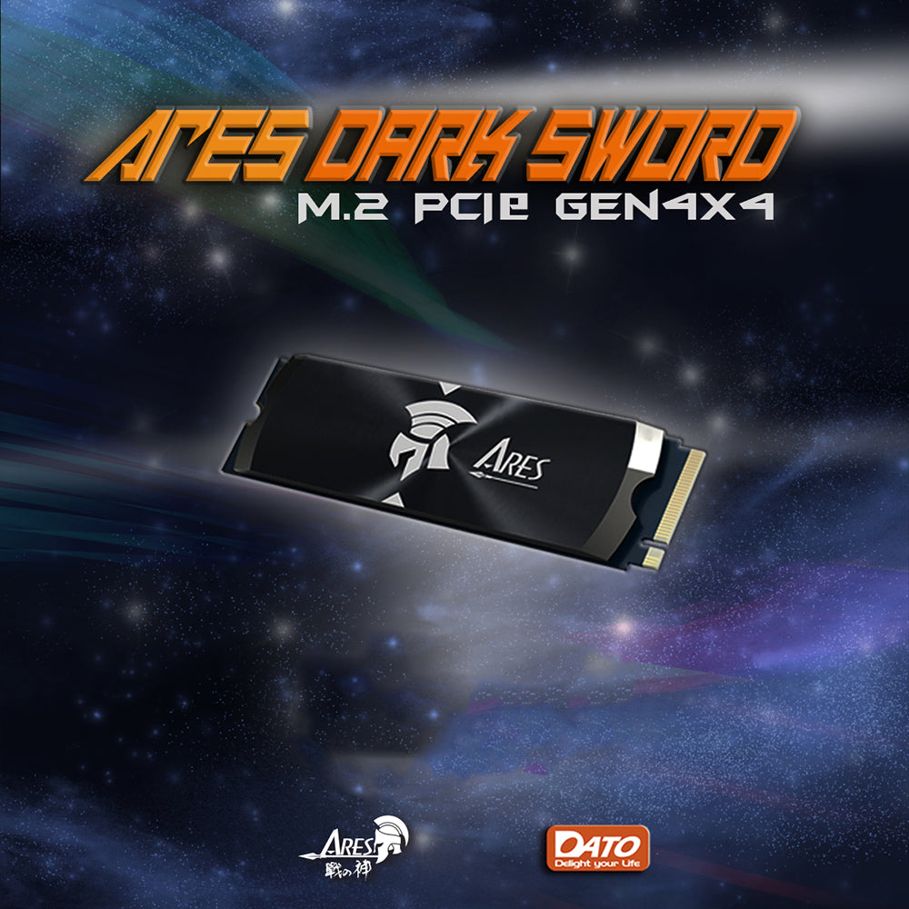 Solid State Drive (SSD) Dato Ares Dark Sword, 1TB, NVMe 1.4, PCIE Gen4x4, Schwarz ARSDSK-1TB