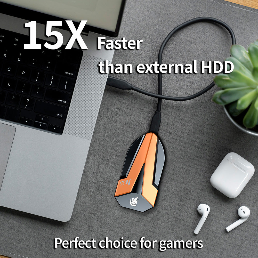 Solid State Drive (SSD Esterno) Dato Ares Amber Shield, 4TB, Nero ARSASE-4TB