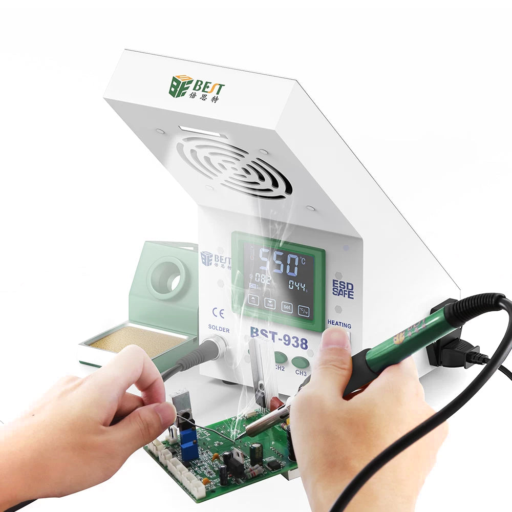 Best BST-938 Lötstation mit Absaugung | 90W | Digital | Reparatur-Werkzeug