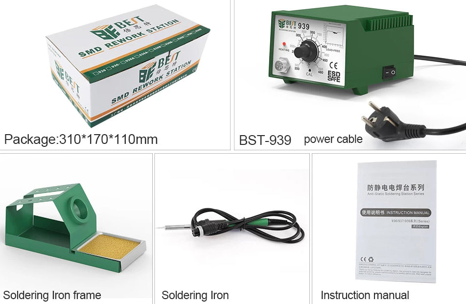 Best BST-939 Lötstation | 75W | Digital | Reparatur-Werkzeug