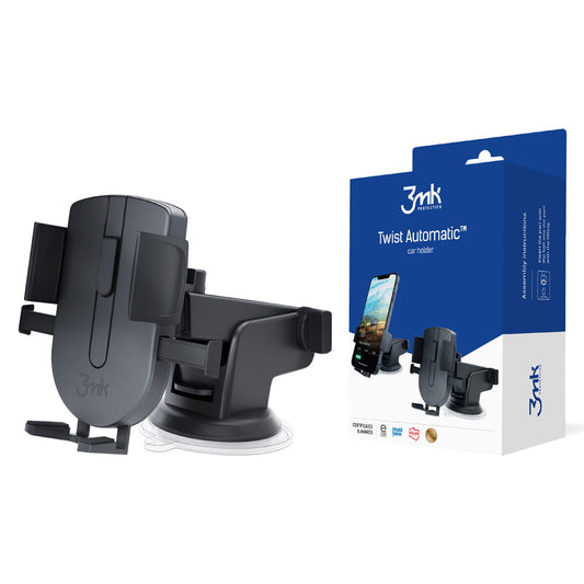 Supporto per auto 3MK Twist Automatic, universale, nero