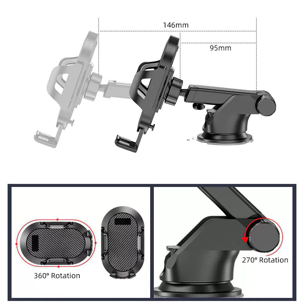 Autohalterung Techsuit S113, Universal, Schwarz