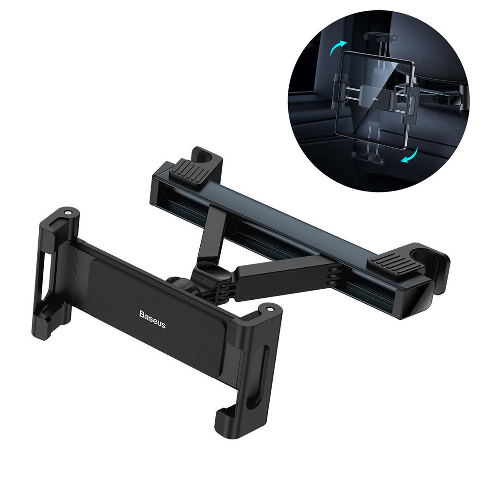 Support Auto Appui-tête Baseus Joyride pour Téléphone / Tablette, 4.7 pouces - 12.3 pouces, Noir SUTQ000001