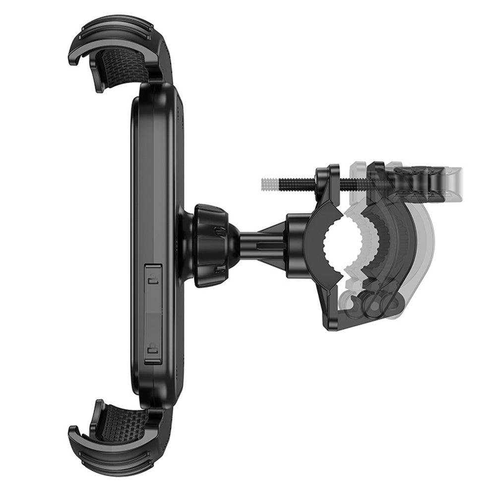 Support Vélo Moto Borofone BH105 Basalt, 4.7 pouces - 7 pouces, Noir