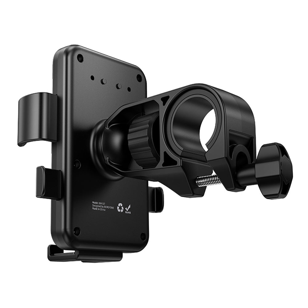 Support Vélo Moto Borofone BH13 Knight, 4.5 pouces - 7 pouces, Noir