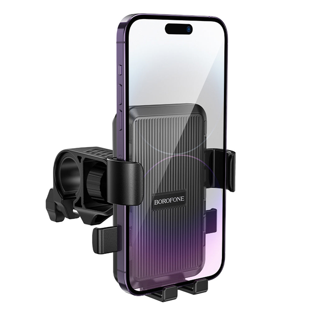 Support Vélo Moto Borofone BH13 Knight, 4.5 pouces - 7 pouces, Noir