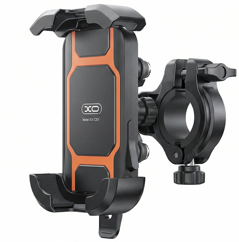 Support Vélo Moto XO Design C201, 4,5 pouces - 7 pouces, Noir Orange