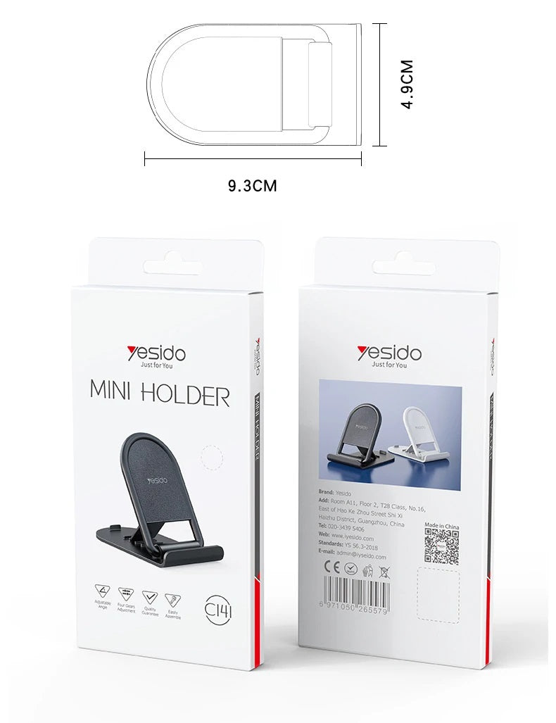 Supporto da scrivania Yesido C141, 4.7inch - 7.9inch, Nero