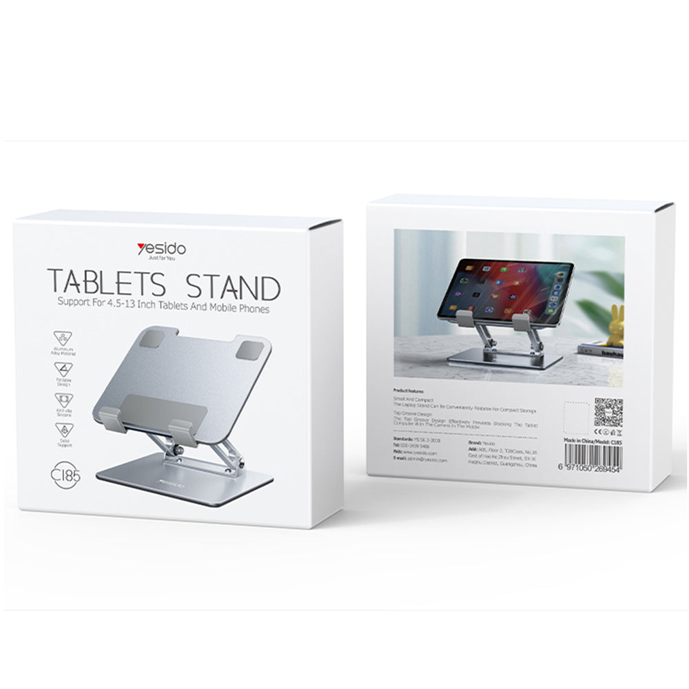 Supporto da scrivania Yesido C185 per telefono / tablet, 4.5inch - 13inch, Argento