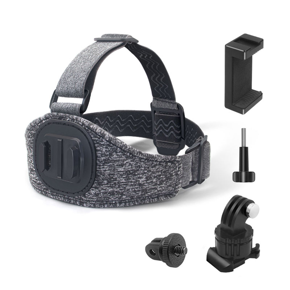 Support de tête pour caméra sport Techsuit JX-003 pour séries GoPro, Gris
