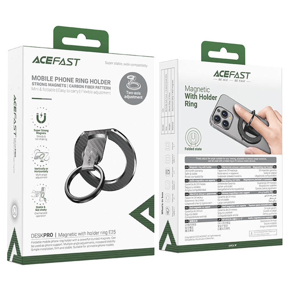 Support Anneau Acefast E25, Universel, Argenté
