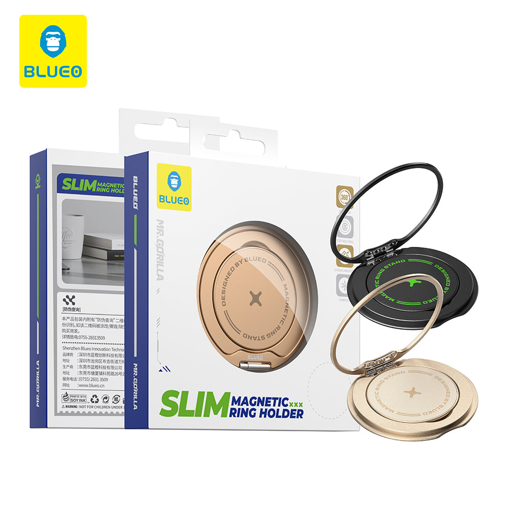 Support Anneau Blueo Slim, Universel, Noir