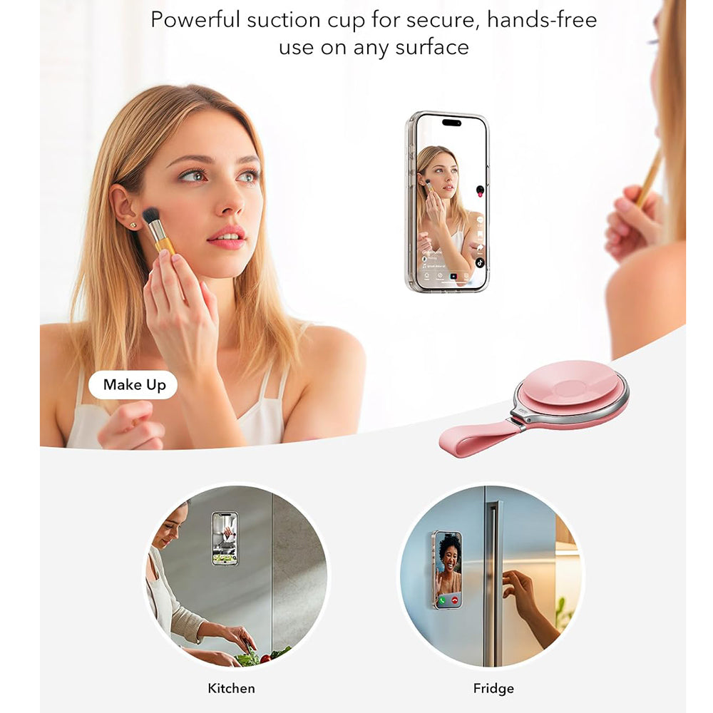 ESR HaloLock Leder Ringhalter, Universal, Rosa