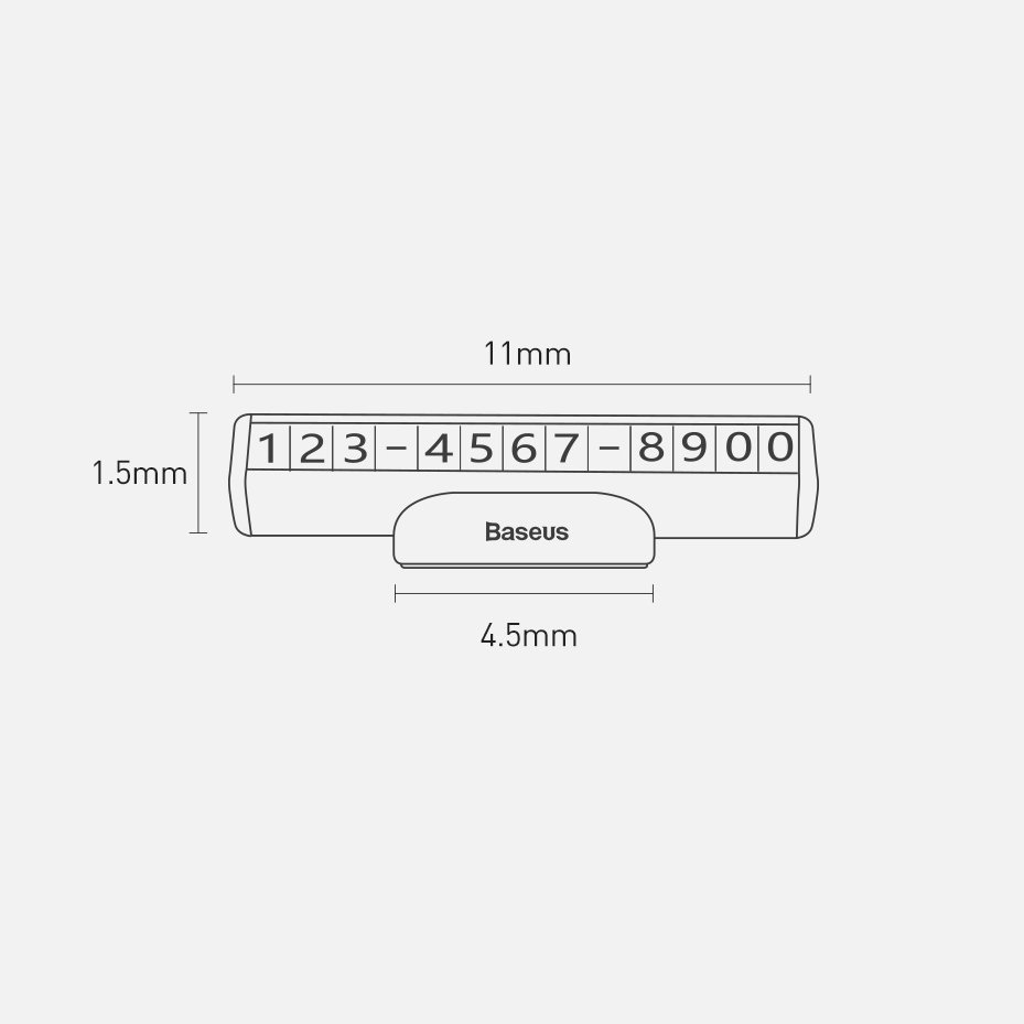 Supporto Numero Telefono Auto Baseus CNFT000001