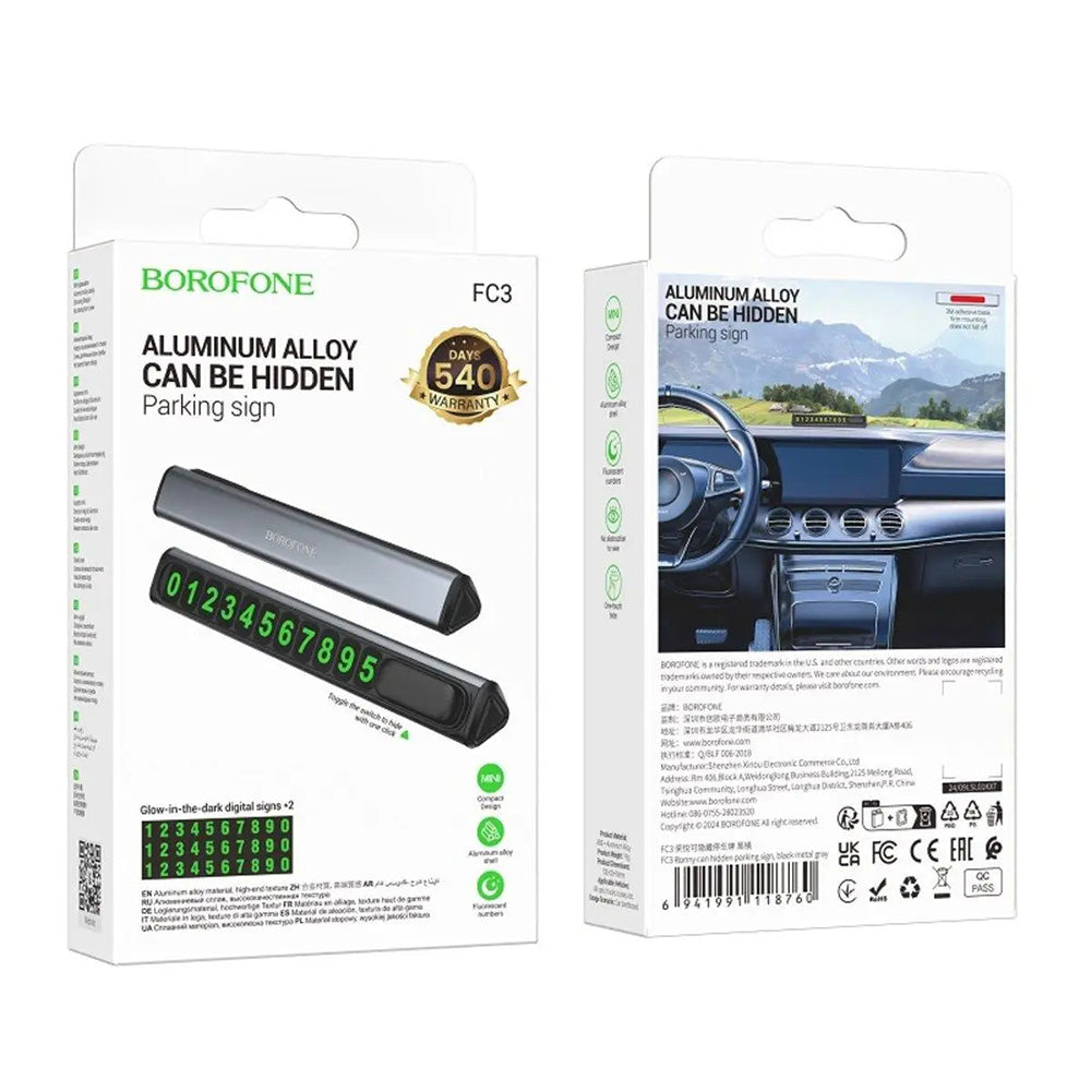 Supporto Numero Telefono Auto Borofone FC3 Ronny