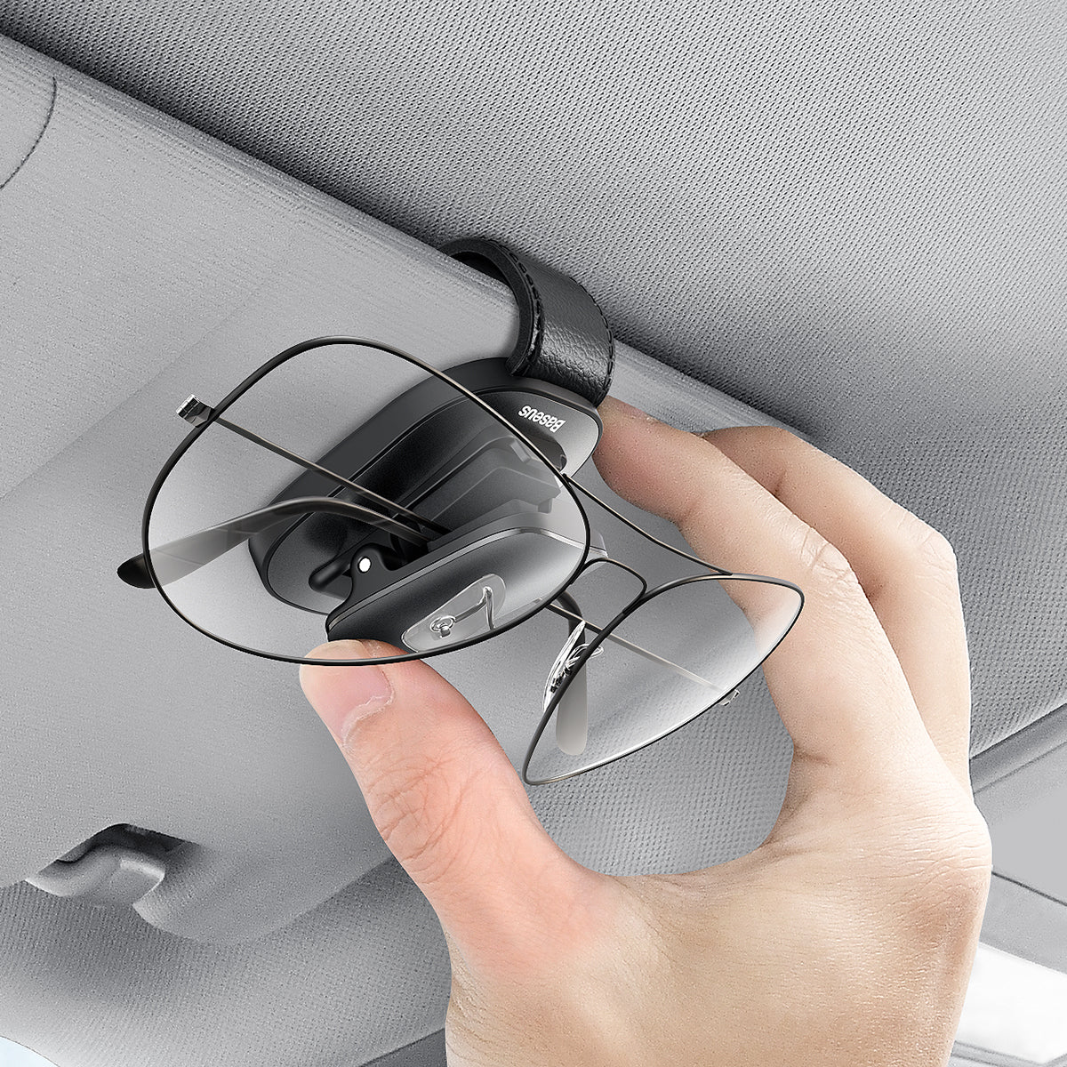 Support Pare-soleil Baseus Platinum Clip pour Lunettes, Noir ACYJN-B01